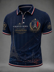Chemise imprimée pour hommes sur le championnat de football de Paris
