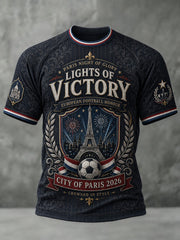 T-shirt imprimé pour hommes sur le championnat de football parisien
