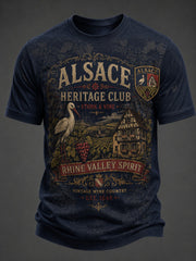 T-shirt imprimé pour hommes, France Alsace