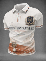 Chemise imprimée des Championnats Internationaux de France de Tennis pour hommes