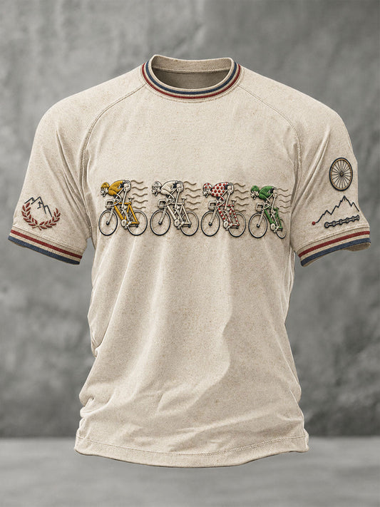 T-shirt à manches courtes pour homme, modèle skeleton pour vélo