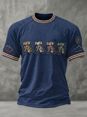 T-shirt à manches courtes pour homme, modèle skeleton pour vélo