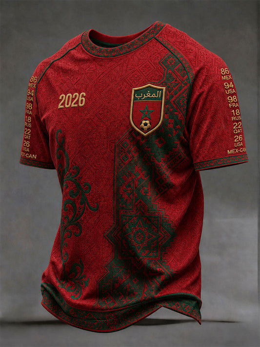 T-shirts de football marocain pour hommes