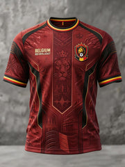 T-shirt imprimé pour hommes, fierté des amateurs de football belge