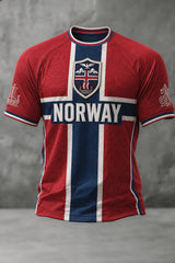 Men's Norway Football Printed T-shirt