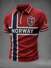 Men's Norway Football Printed Shirt