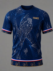 T-shirt décontracté pour hommes à imprimé français