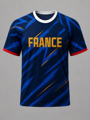 T-shirt décontracté pour hommes à imprimé français
