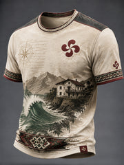 T-shirt imprimé pour hommes, Pays basque