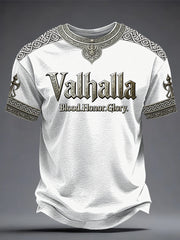 Men's Viking-style Valhalla Printed T-shirt