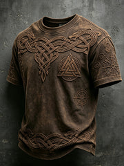 Men's Viking Inspired Art Print Short Sleeves T-shirt