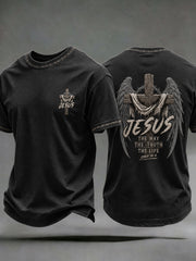 Men's Jesus The Way The Truth The Life Cross Short Sleeve T-shirt