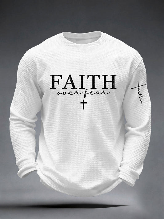 Men's Faith Over Fear Waffle Top