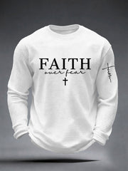 Men's Faith Over Fear Waffle Top