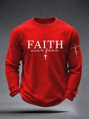 Men's Faith Over Fear Waffle Top