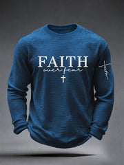 Men's Faith Over Fear Waffle Top