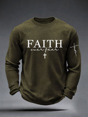 Men's Faith Over Fear Waffle Top