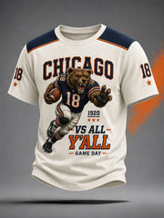 Men's Chicago VS All Y'all Football Gameday Gift For Football Fans Casual Tee