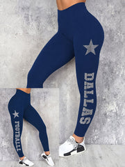 Women's Game Day Football Printed Casual Leggings