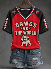 Women's Game Day Football Printed Casual T-Shirt