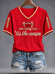 Women's Football Gameday Gift For Football Fans Short Sleeve T-shirt