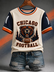 Women's Football Gameday Gift For Football Fans Casual Tee