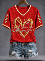 Women's Red Kingdom Short-Sleeved T-Shirt