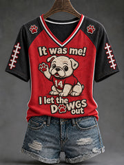 Women's Game Day Football Printed Casual T-Shirt