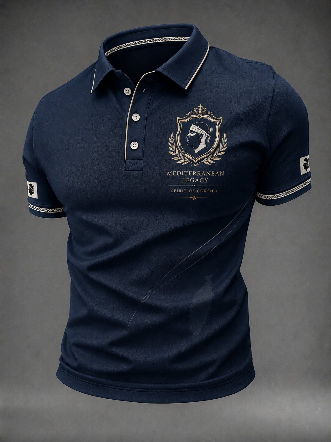 Chemise Homme Drapeau Français Corsica Imprimé