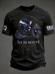 T-shirt pour homme imprimé du drapeau de la Corse