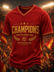T-shirt homme col en V à imprimé Champion 2026