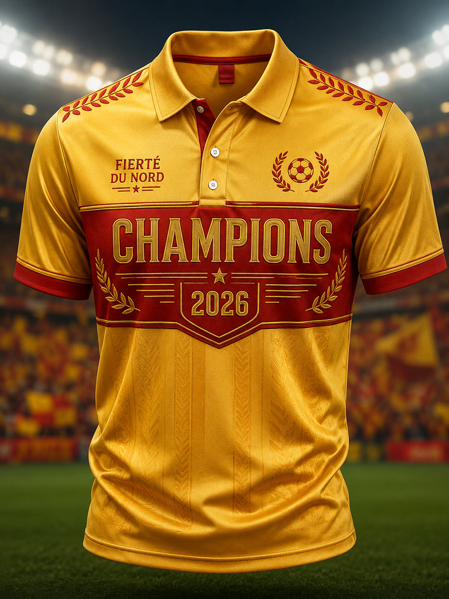 Chemise à imprimé championne 2026 pour homme