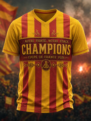 T-shirt homme col en V à imprimé Champion 2026