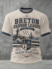 T-shirt pour hommes imprimé celtique de Bretagne, France