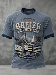 T-shirt pour hommes imprimé celtique de Bretagne, France