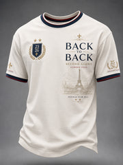 T-shirt manches courtes pour hommes, Paris Football, modèle dos à dos