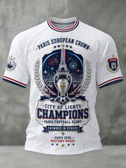 T-shirt imprimé pour hommes sur le championnat de football parisien