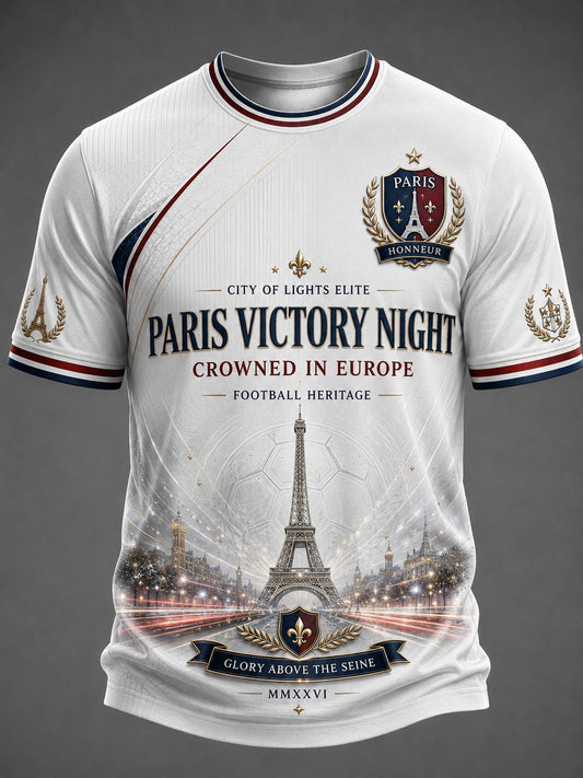 T-shirt imprimé pour hommes sur le championnat de football parisien