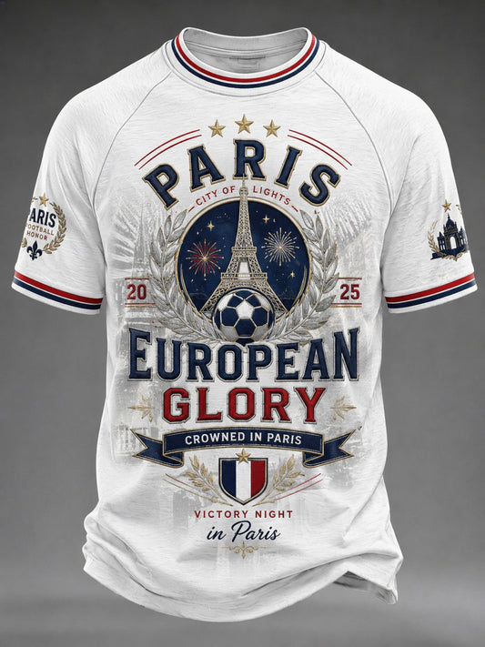 T-shirt imprimé pour hommes sur le championnat de football parisien
