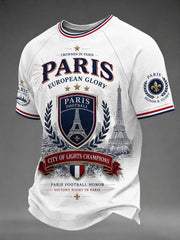 T-shirt imprimé pour hommes sur le championnat de football parisien