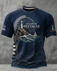 T-shirt pour hommes imprimé celtique de Bretagne, France
