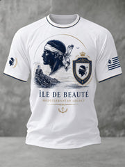 T-shirt pour homme imprimé du drapeau de la Corse