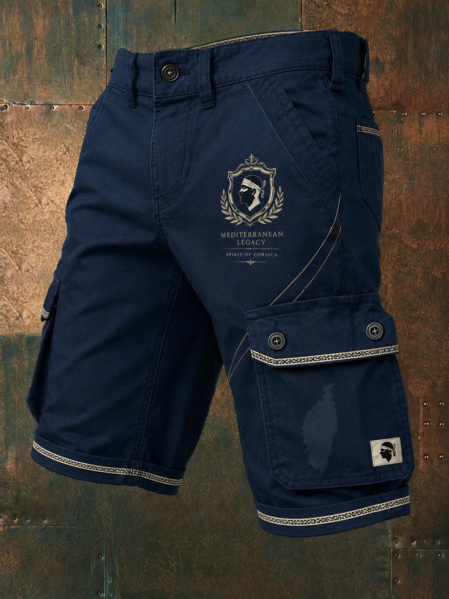 Shorts pour homme imprimés au drapeau de la Corse