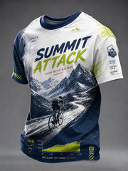 T-shirt à manches courtes pour la course cycliste masculine
