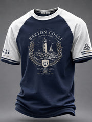 T-shirt décontracté à manches courtes pour homme, imprimé celtique de Bretagne, France