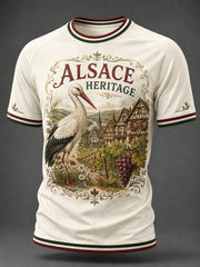 T-shirt imprimé pour hommes, France Alsace