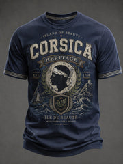 T-shirt pour homme imprimé du drapeau de la Corse