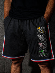 Shorts de vélo pour homme, modèle skeleton, avec cordon de serrage