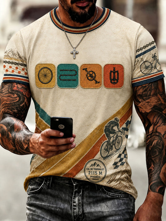 T-shirt à manches courtes pour pièces de vélo homme