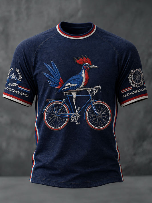 T-shirt à manches courtes pour la course cycliste masculine